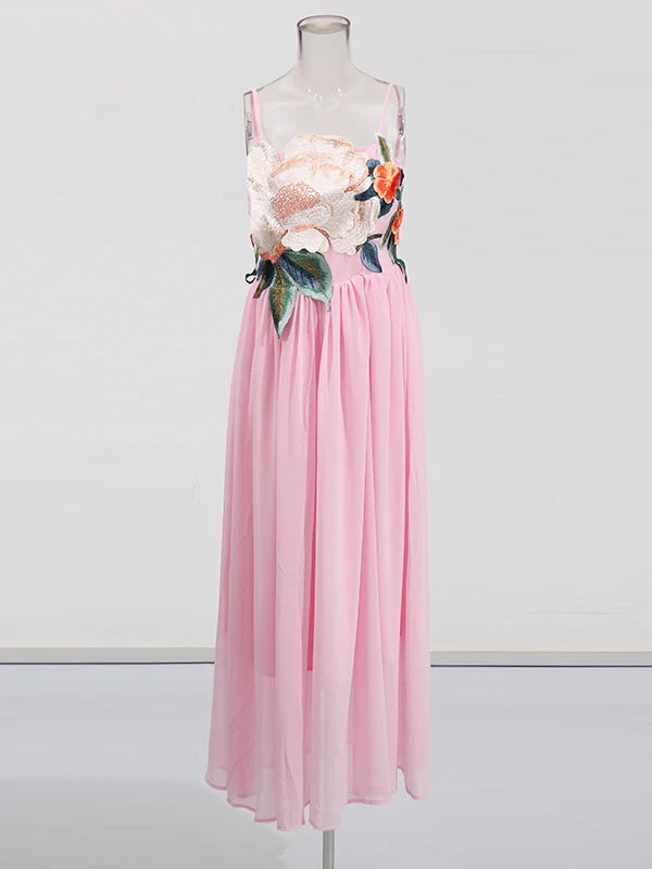 Embroidered Patchwork Dress