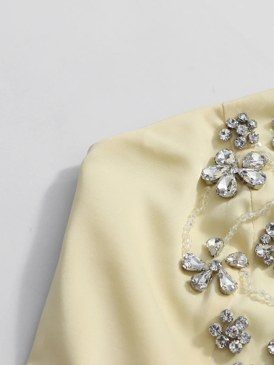 Butter Yellow Cocktail Gown