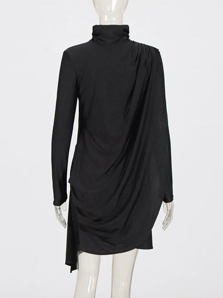 Draped Scarf Mini Dress