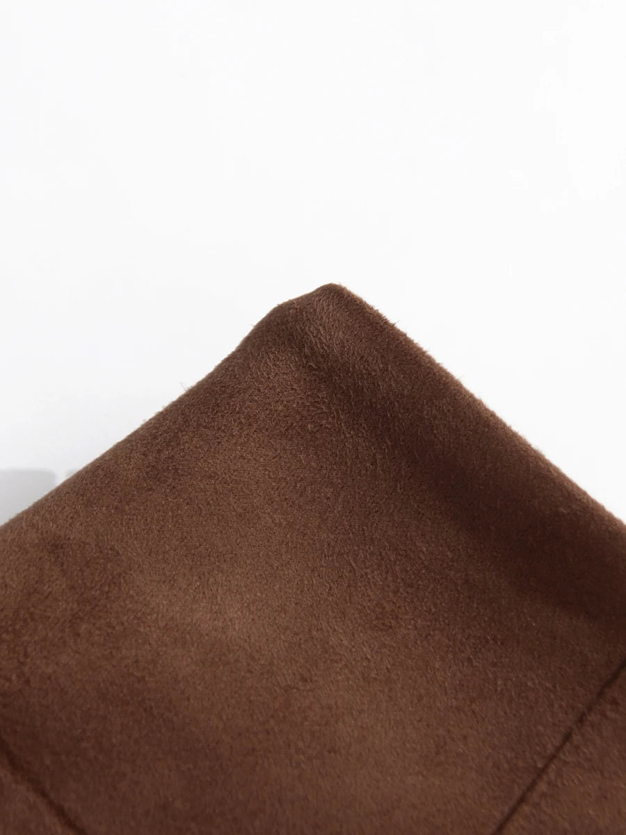 Belted Brown Maxi Skirt
