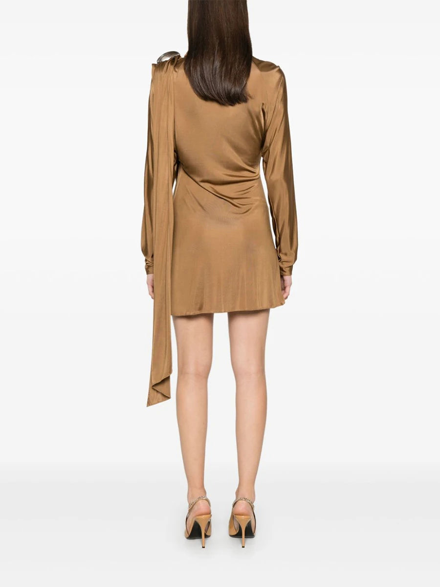 Draped Scarf Mini Dress