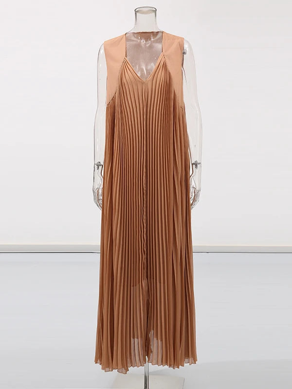 Pleated Maxi Dress