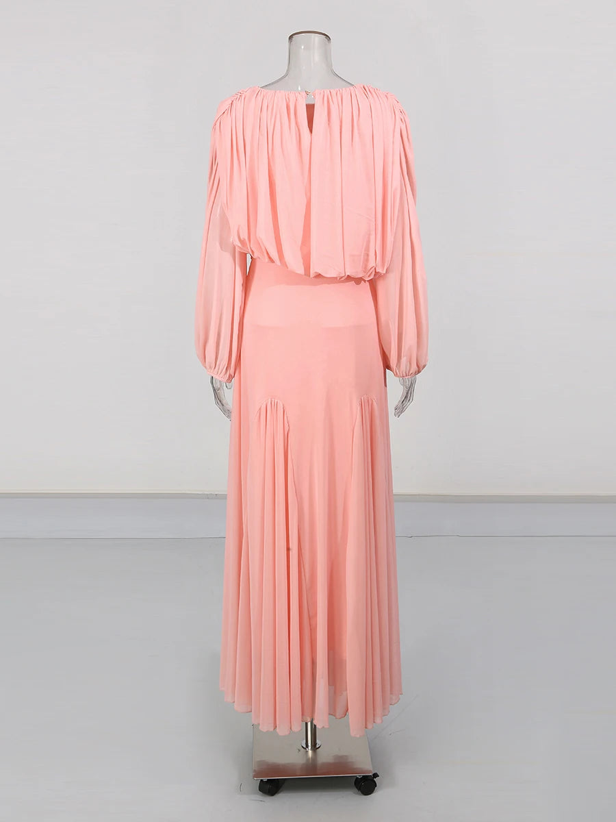 Round Neck Maxi Dress