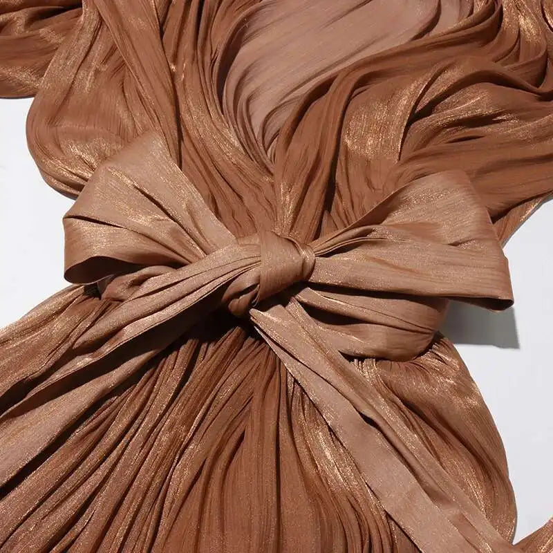 Stand Collar Maxi Dress