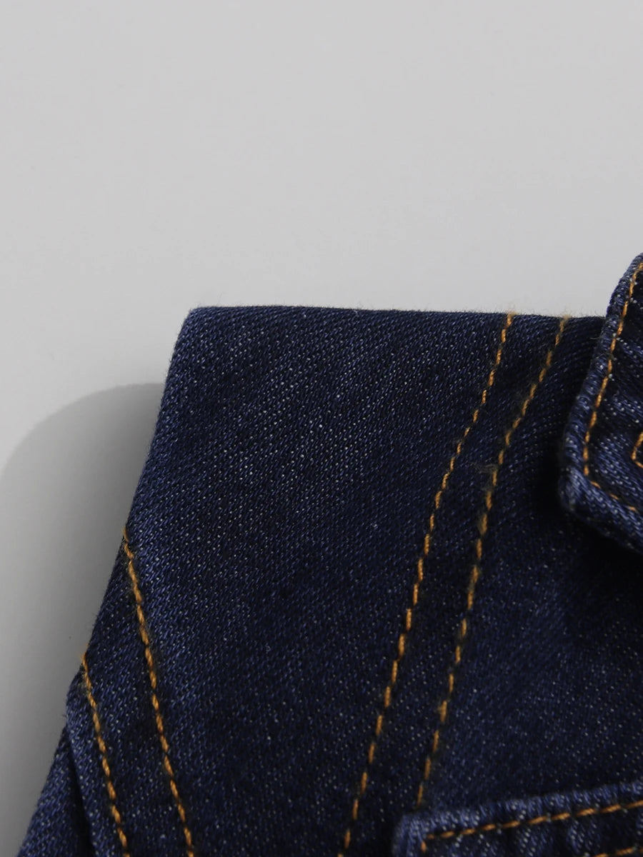 Belted Denim Mini Dress