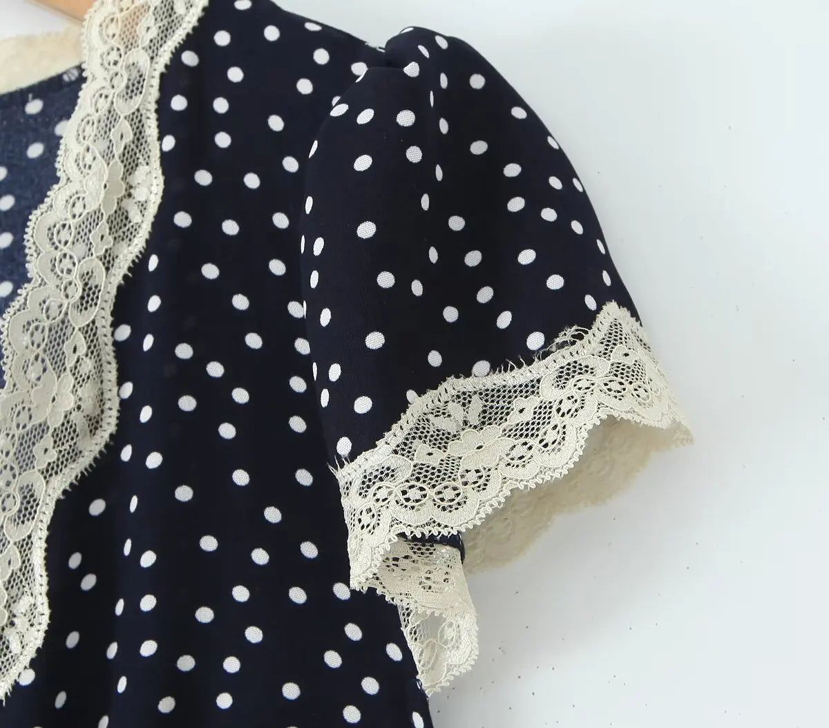 Lace Trim Midi Dress