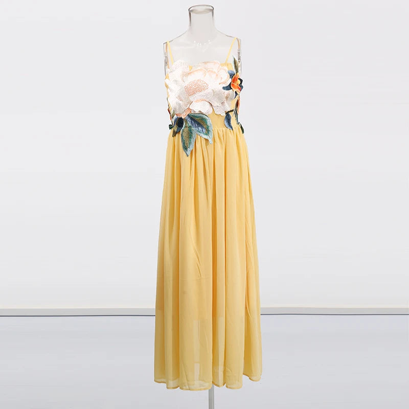 Embroidered Patchwork Dress
