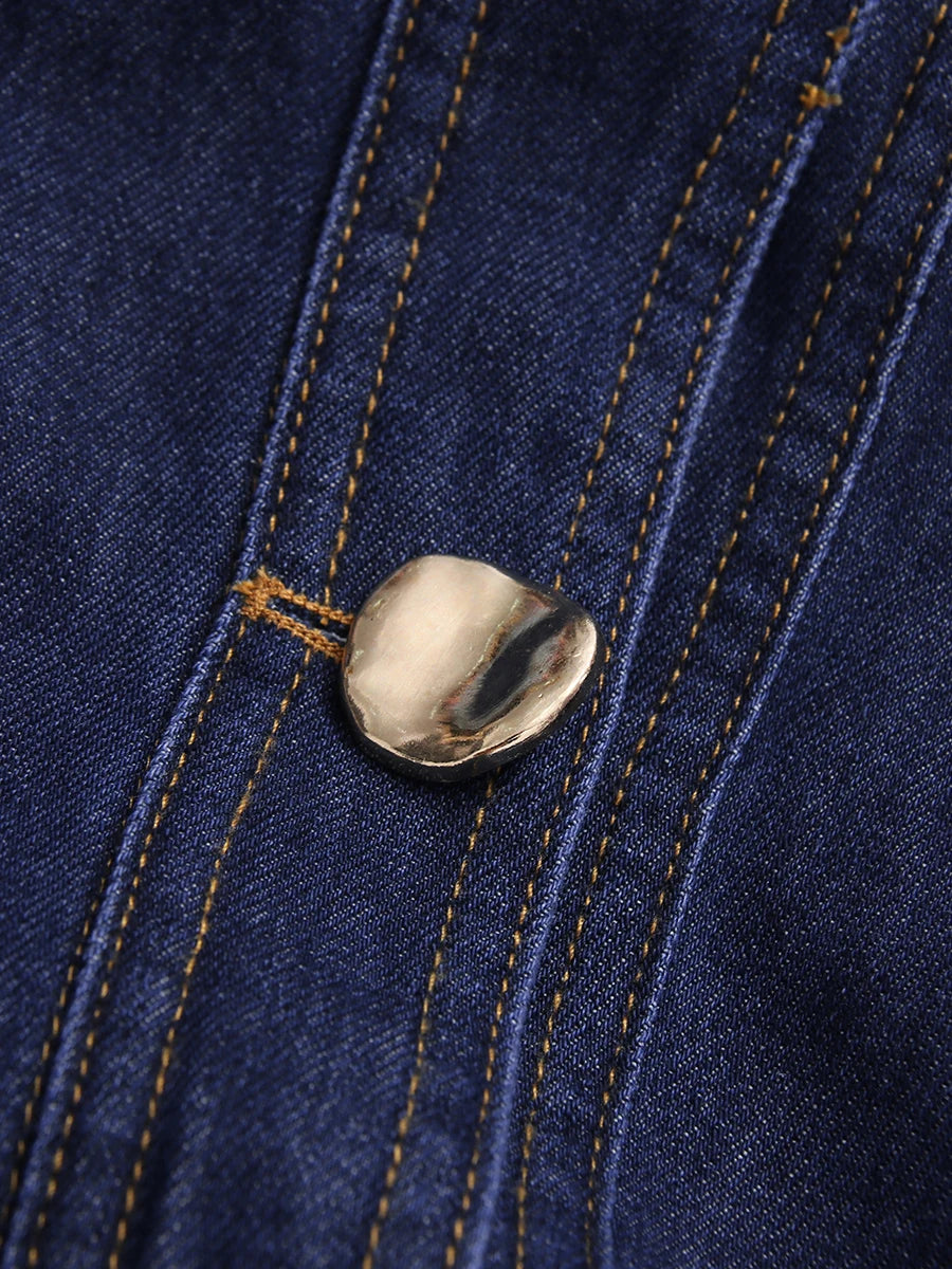 Belted Denim Mini Dress