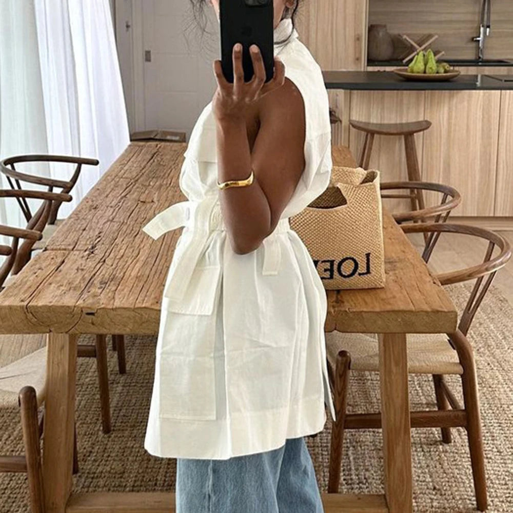 Belted Oversized Vest