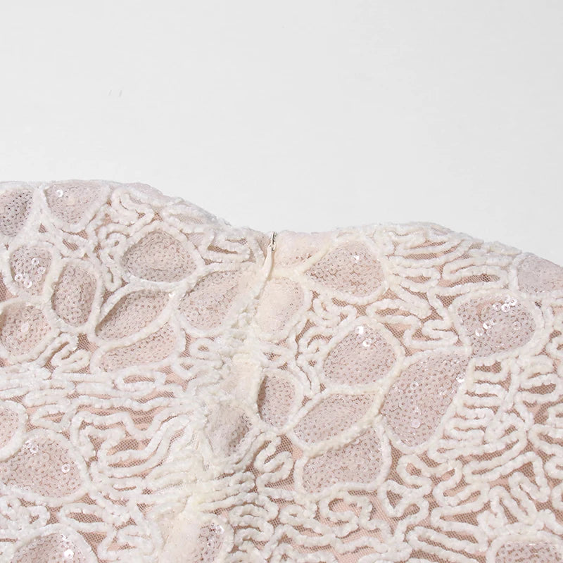 Lace and Sequins Maxi Dress