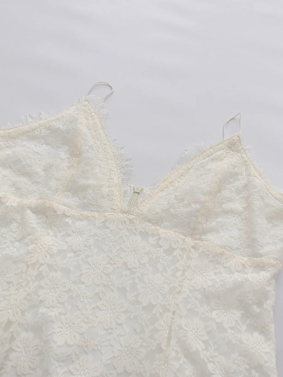 Floral Lace Dress With Cape