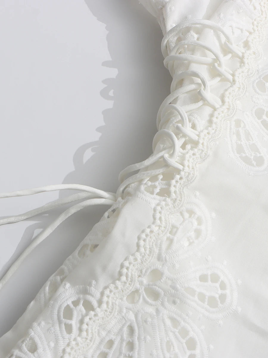 Embroidered Lace Mini Dress