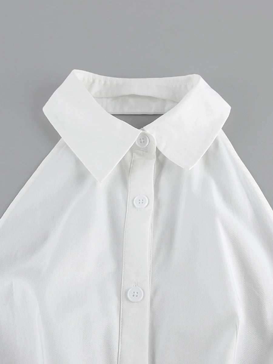 White Button Down Dress
