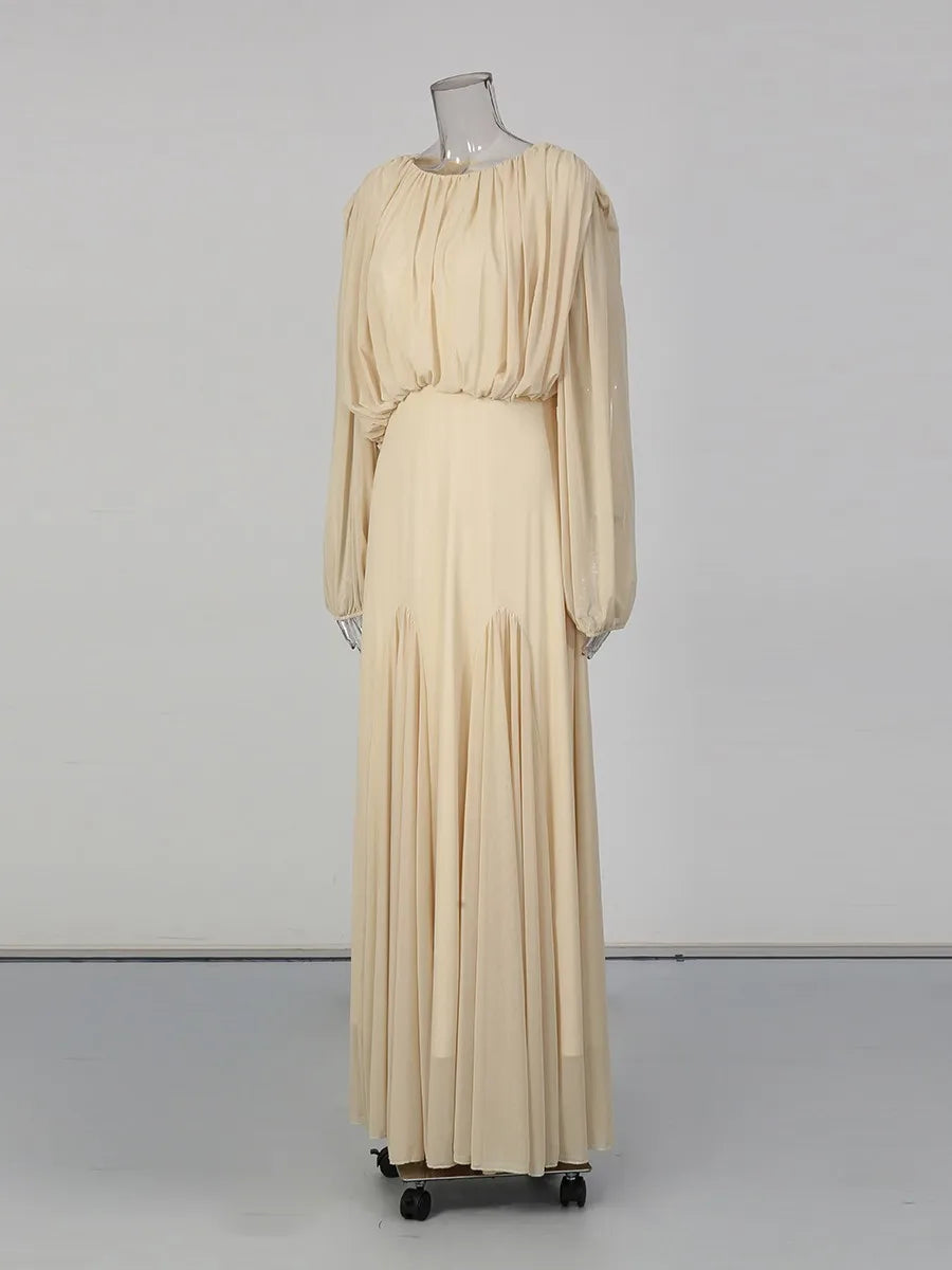 Round Neck Maxi Dress