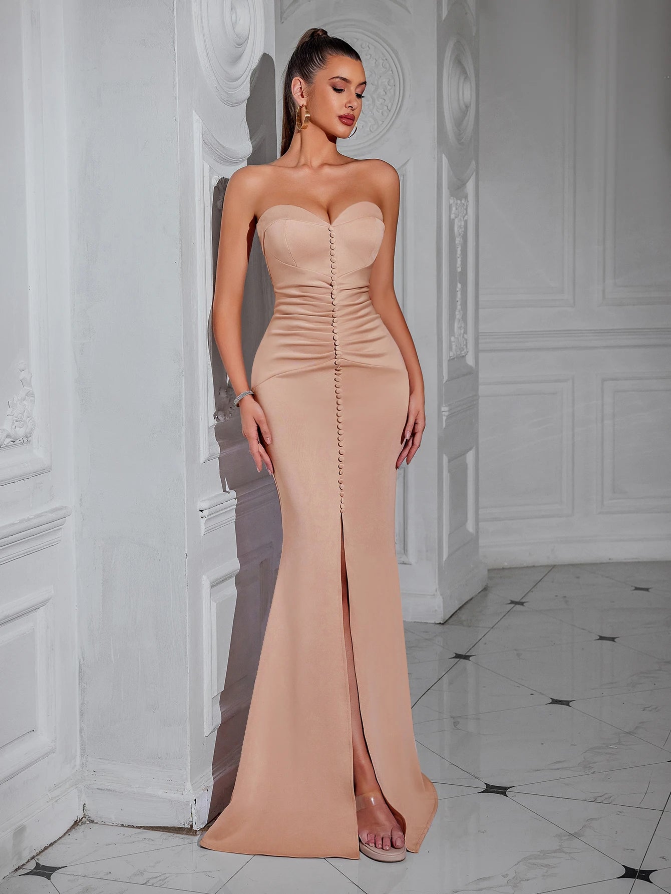 Zalia Atelier | Strapless Cocktail Gown