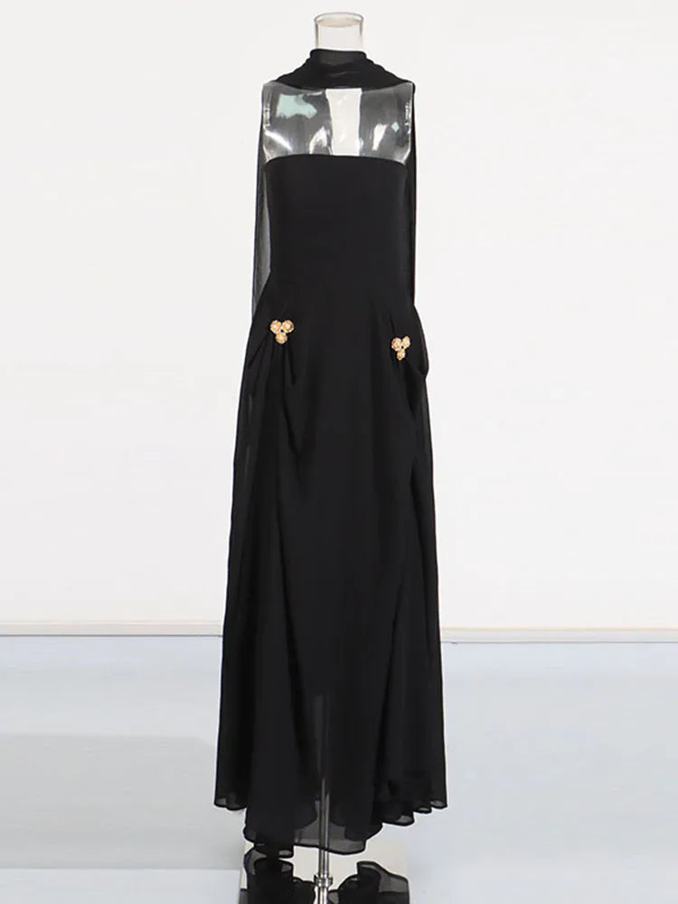 Zalia Atelier - Black Strapless Cocktail Gown