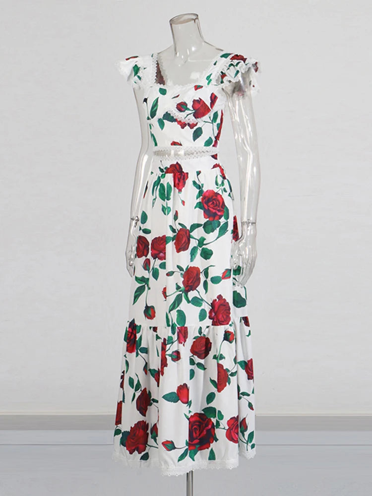 Zalia Atelier | Two Piece Skirt Set Floral Print