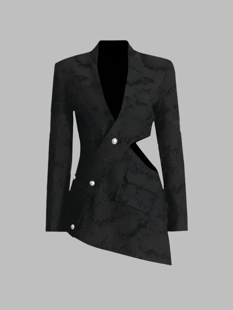Waist Cutout Blazer