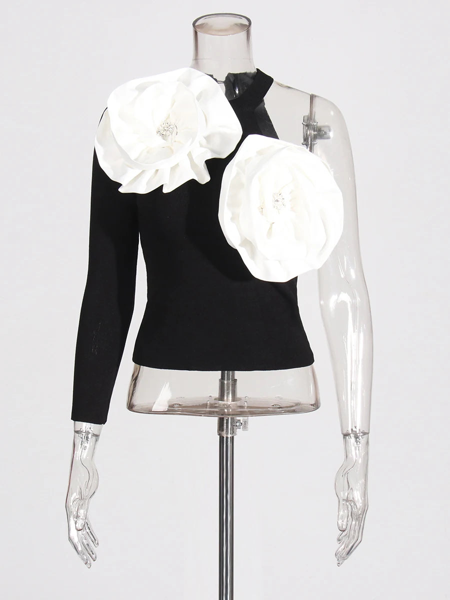 Zalia Atelier | White Applique Top
