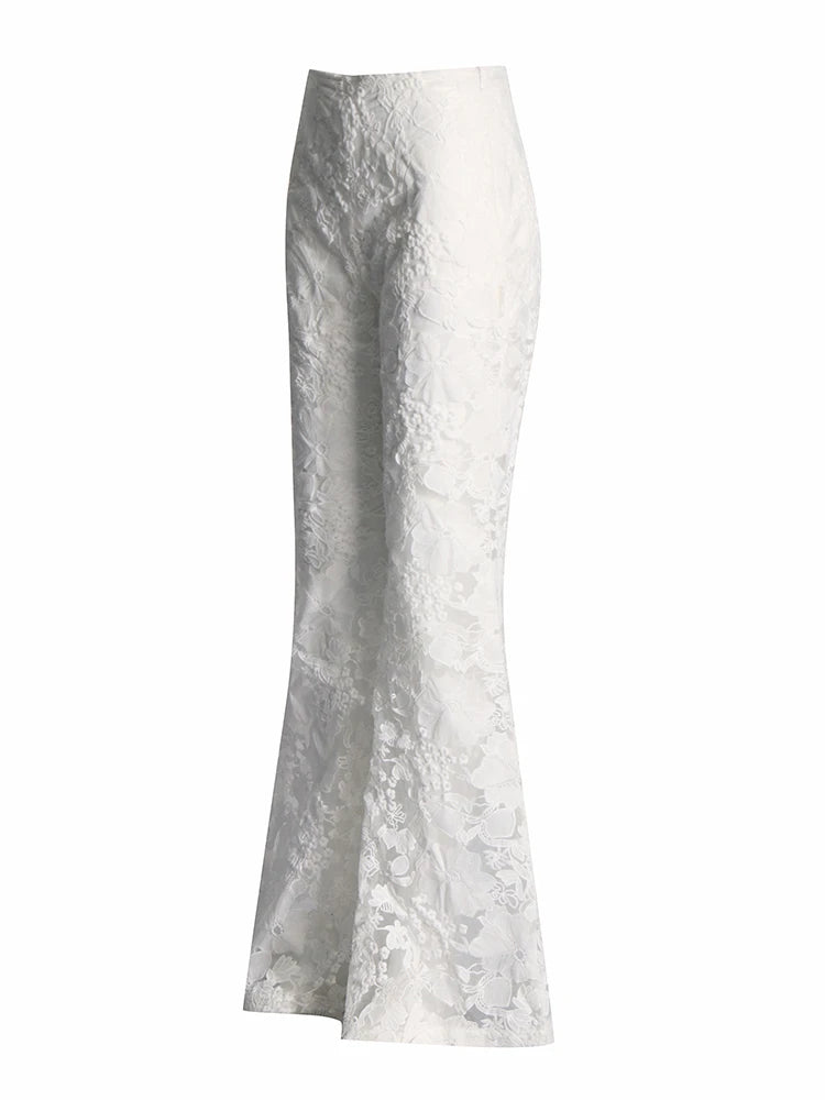 Zalia Atelier | White Lace Trouser