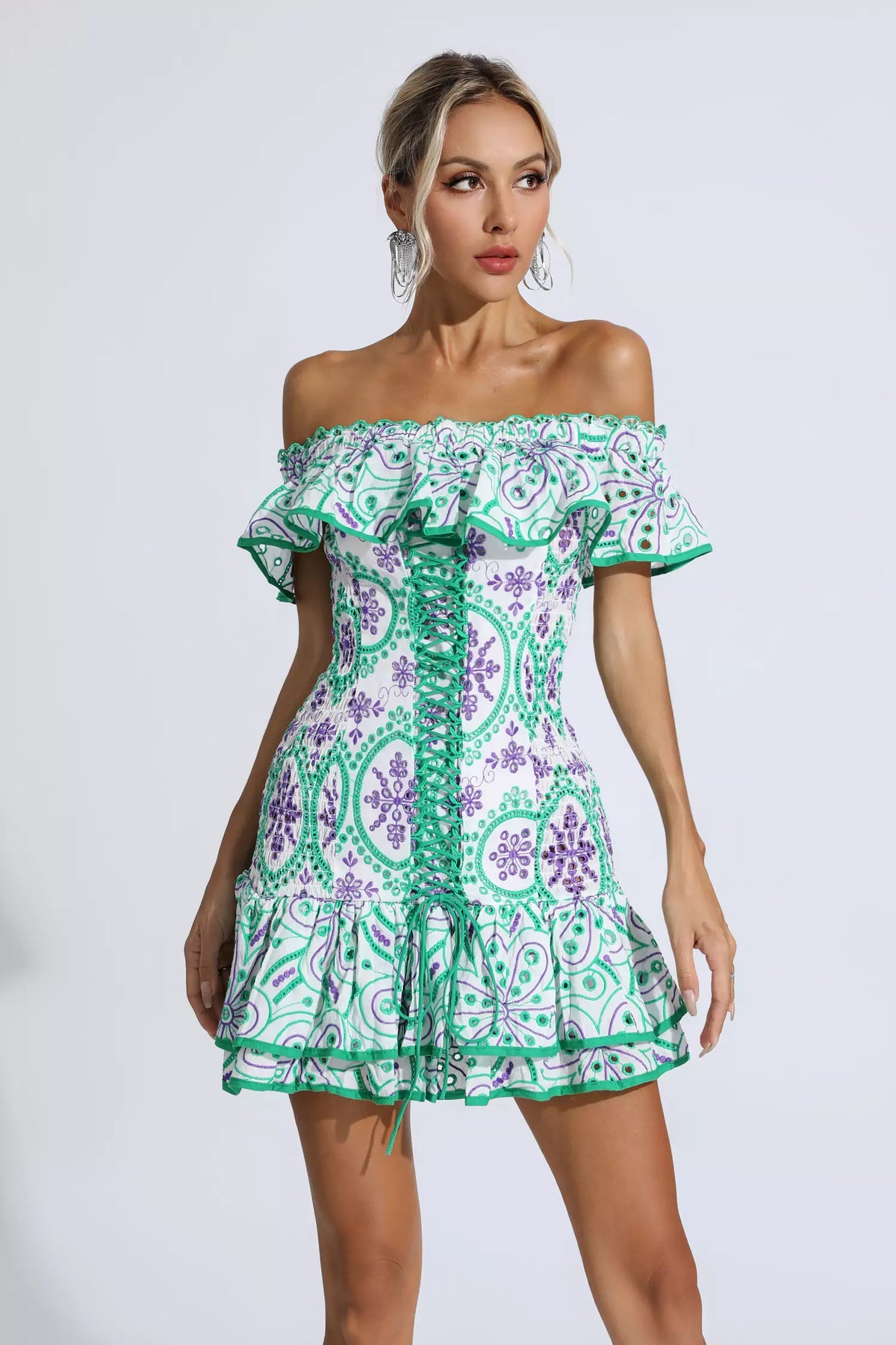 Broderie Mini Dress Charo Ruiz dupe dress