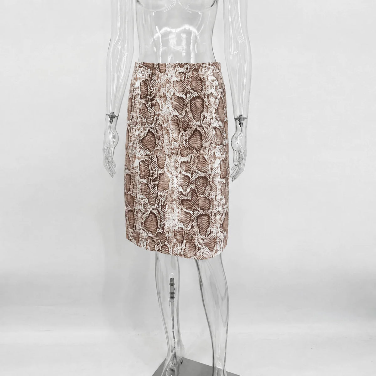 Zalia Ateliet - Animal Print Midi Skirt - Reptile Print