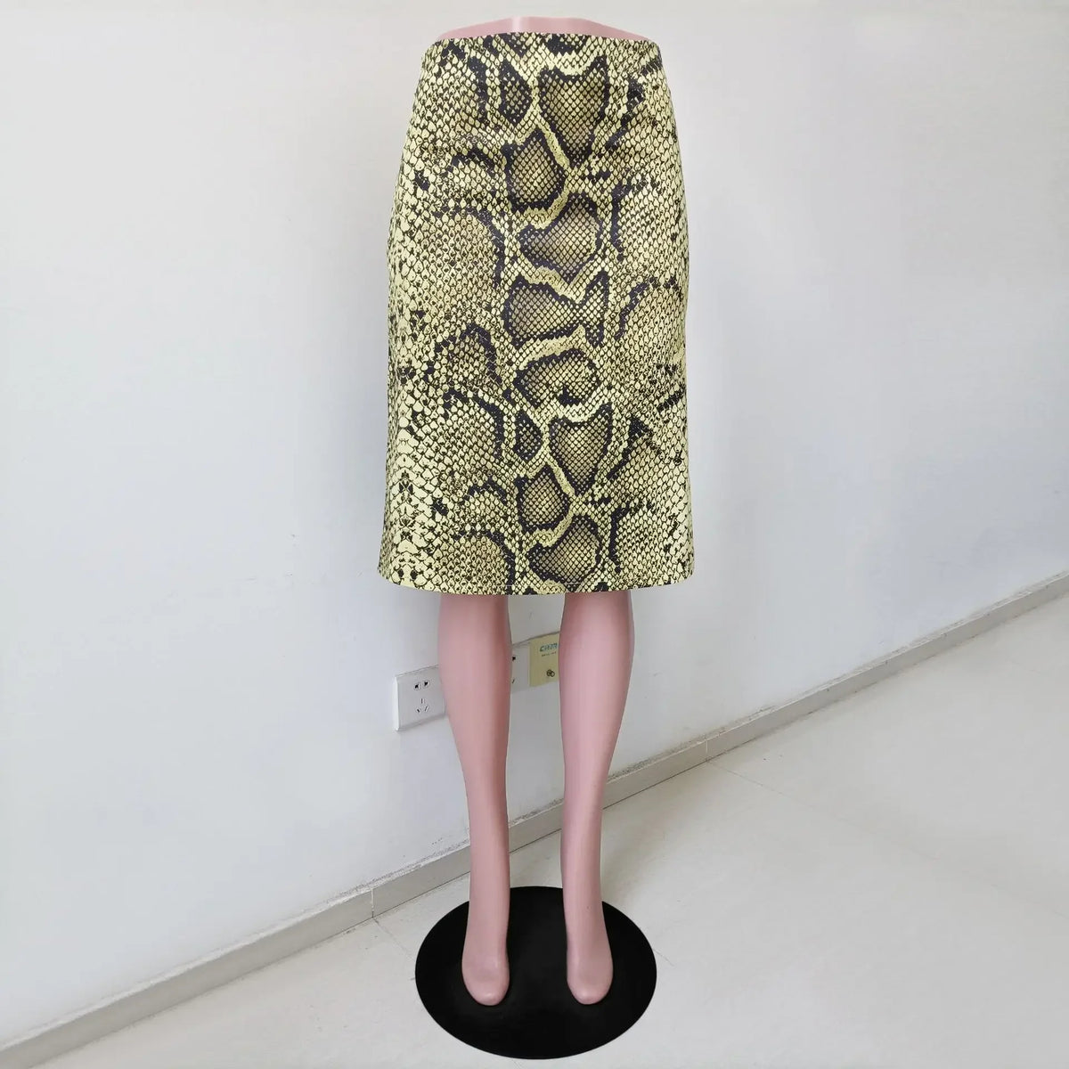 Animal Print Midi Skirt - Snake Print Midi