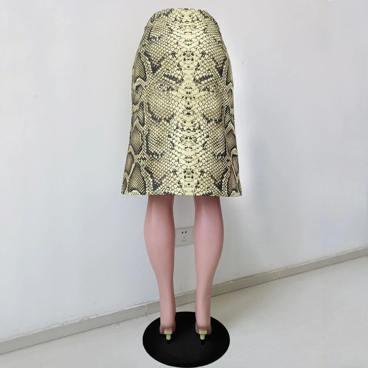 Animal Print Midi Skirt - Snake Print Midi