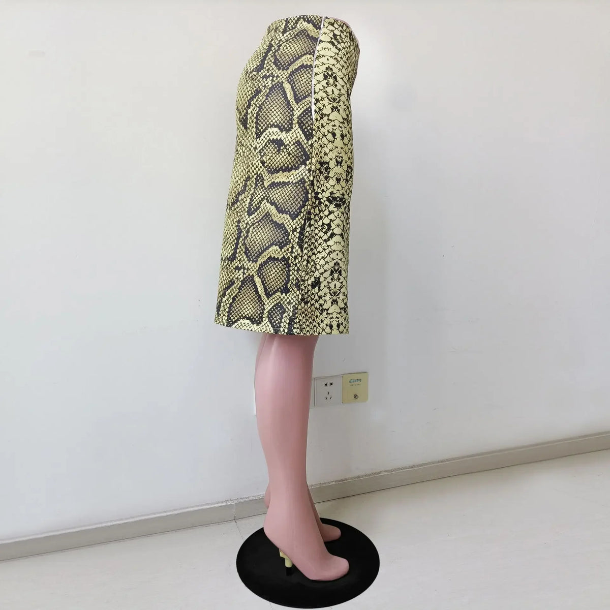 Animal Print Midi Skirt - Snake Print Midi