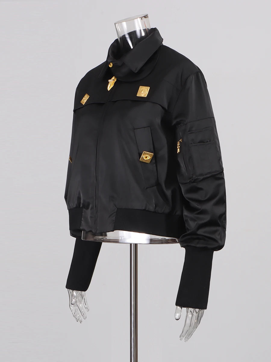 Appliques Bomber Jacket | Side
