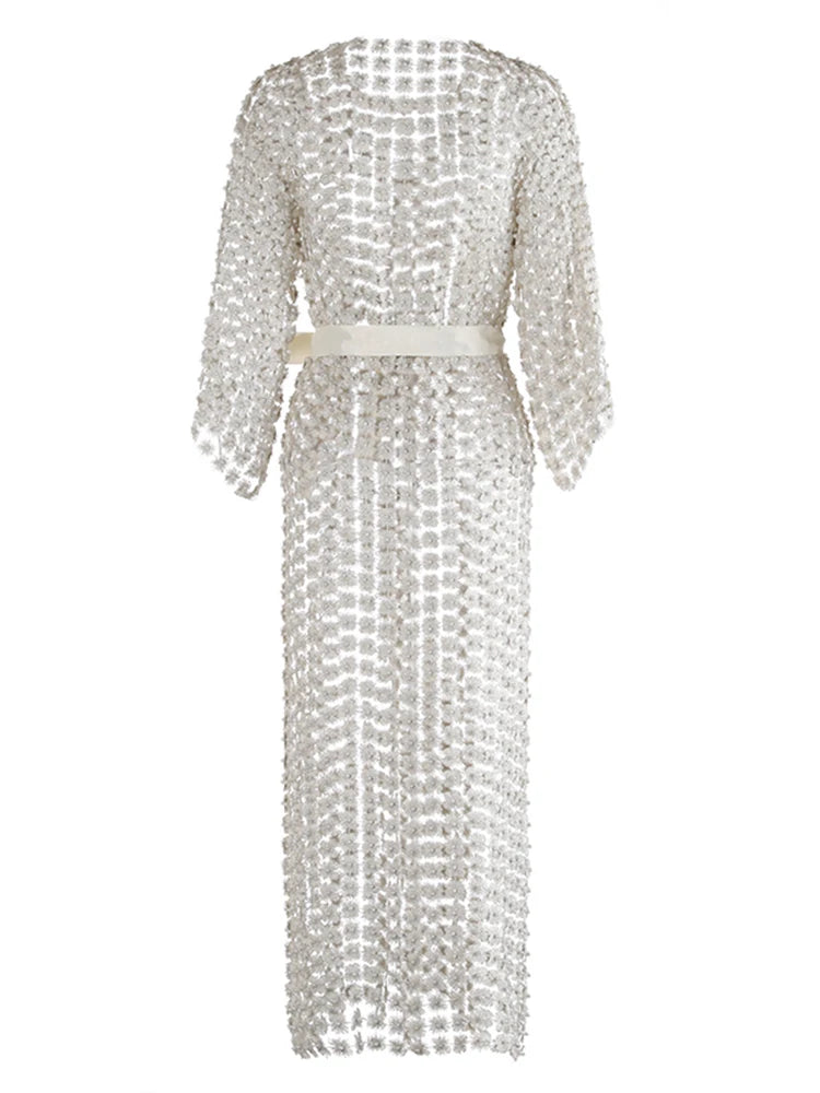 Apricot Faux Pearl Tunic Dress | Zalia Atelier