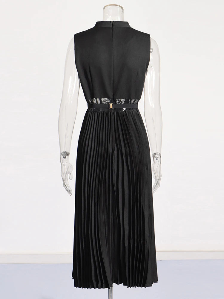 Zalia Atelier | Black Dress Lace Waist