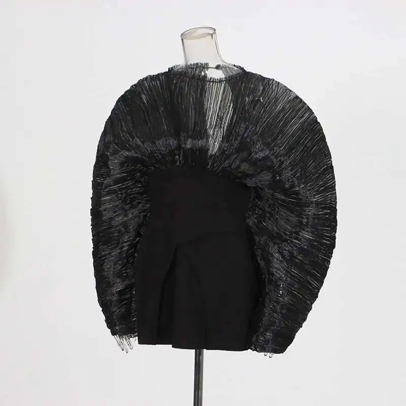 Zalia Atelier | Black Organza Dress