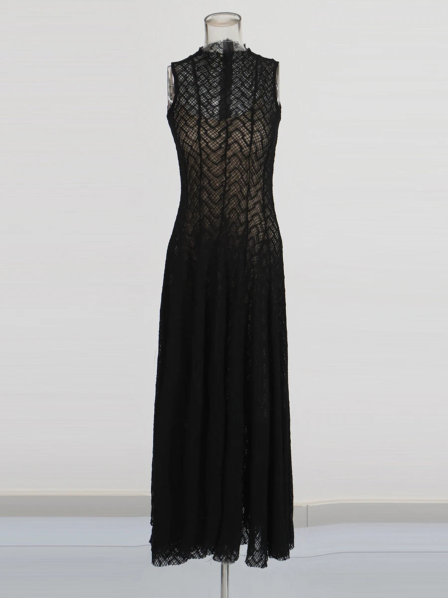 Black Sleeveless Maxi Dress | Zalia Atelier
