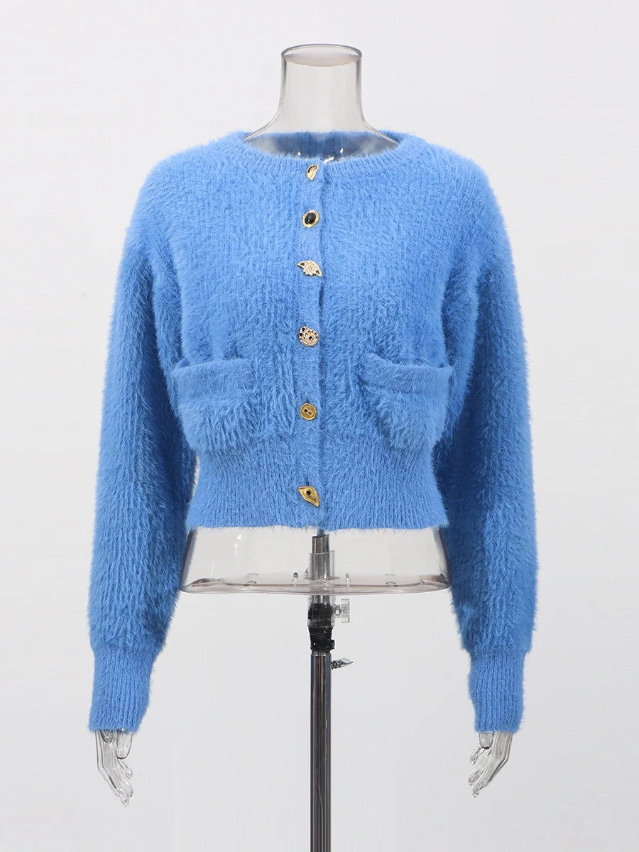 Zalia Atelier | Blue Cardigan