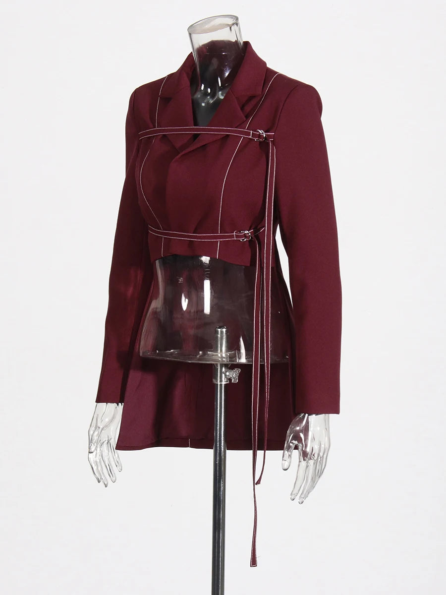 Zalia Atelier Burgundy Blazer