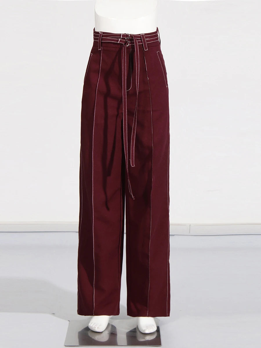 Zalia Atelier Burgundy Trousers
