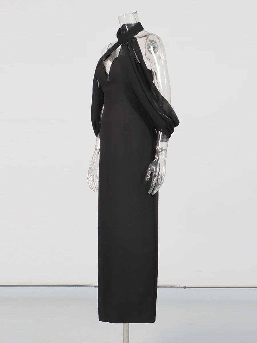 Zalia Atelier Cape Sleeve Dress