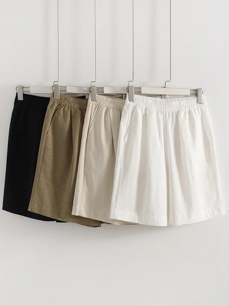 Cotton and Lyocell Bermuda Shorts