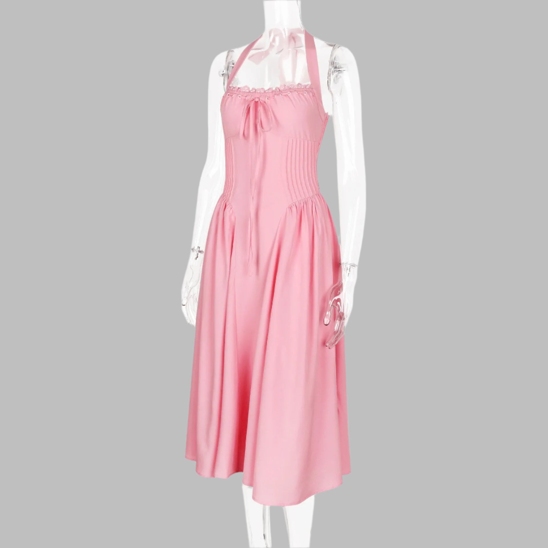 Zalia Atelier Drop Waist Pink Dress | House of CB Dupe