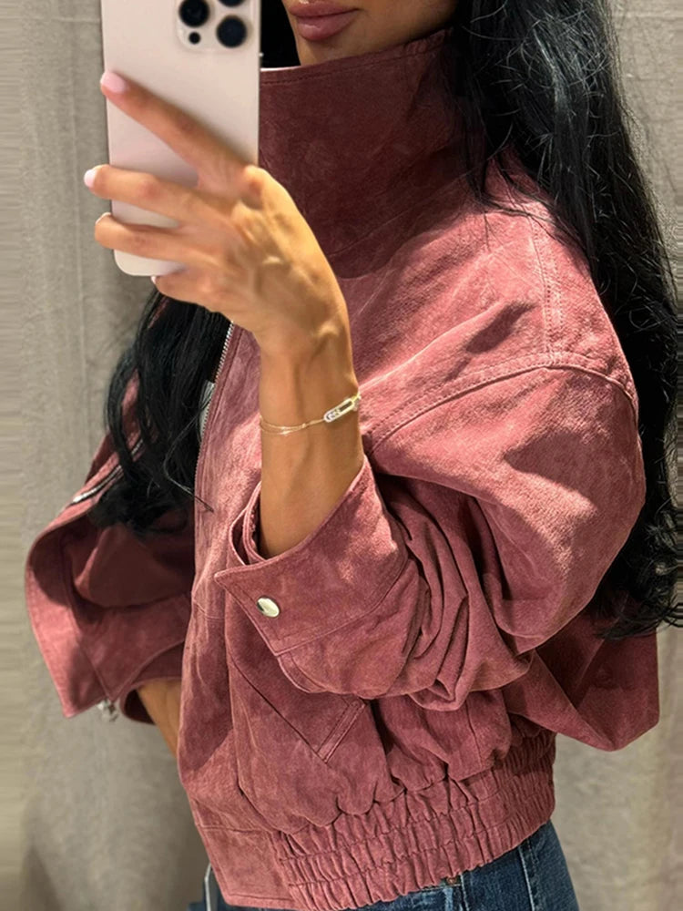 Dusty Pink Suede Jacket Zara Dupe