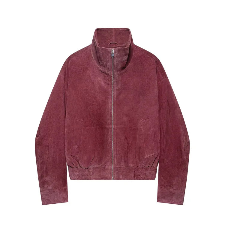 Dusty Pink Suede Jacket - Wine Pink Faux Suede Zara Dupe