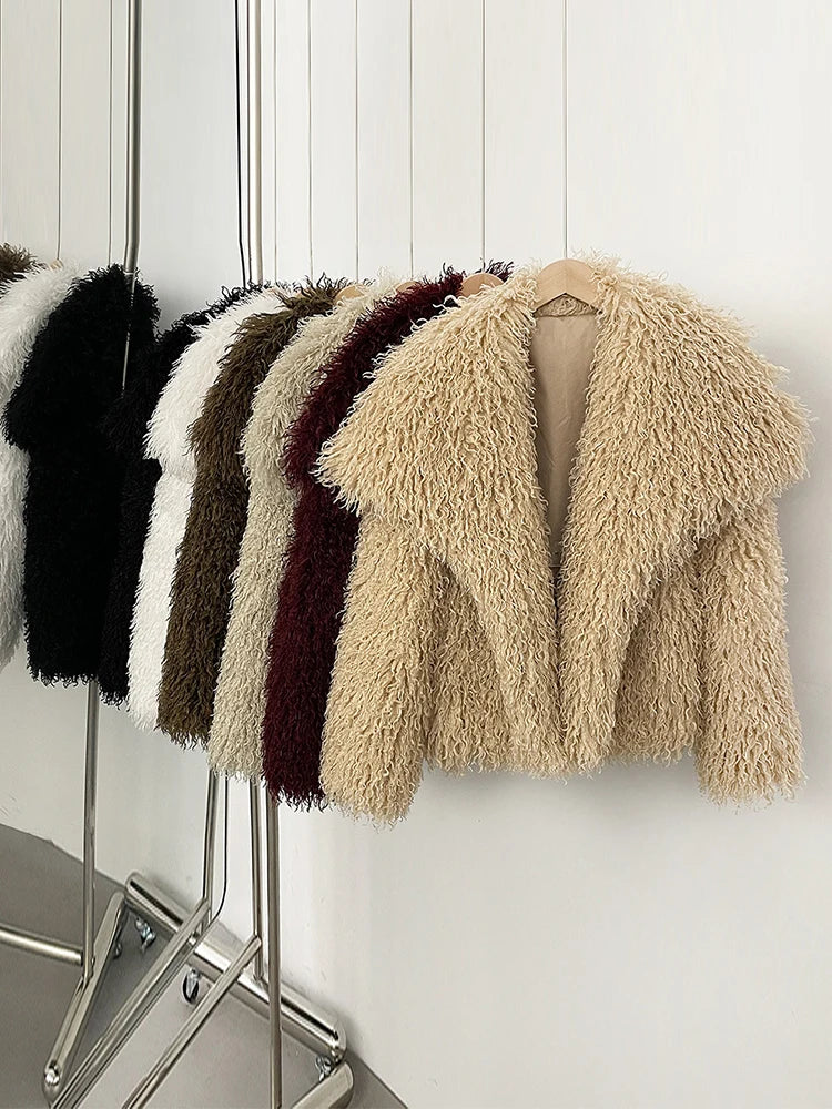 Mongolian Sheep Faux Fur Jacket