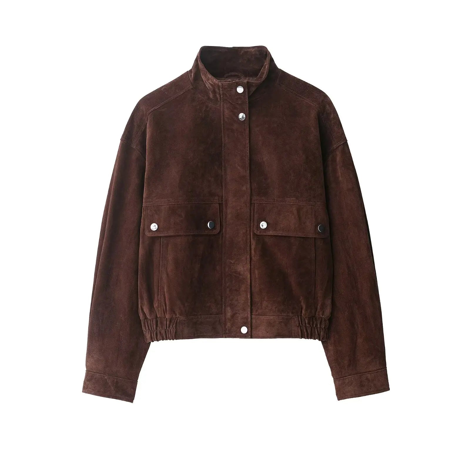 Zalia Atelier - Faux Suede Brown Jacket