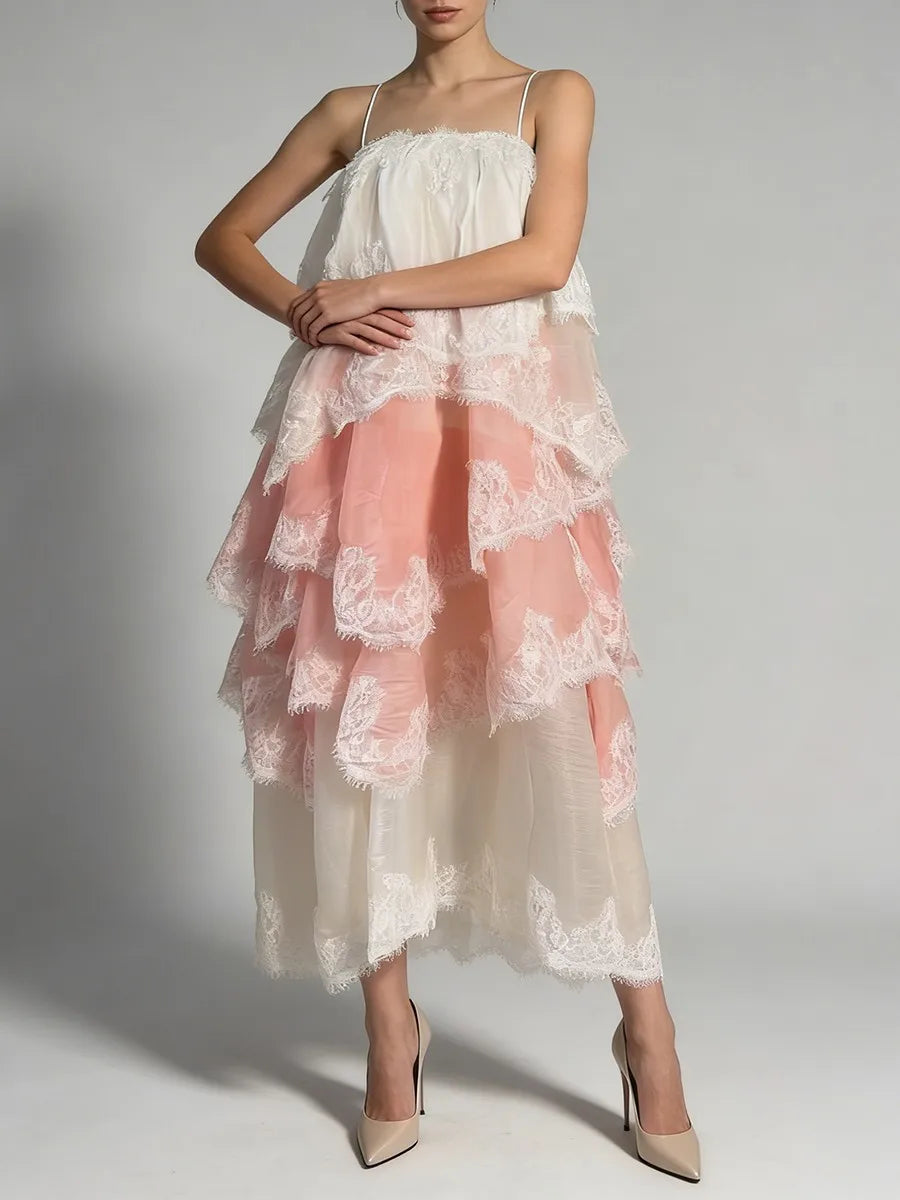 Lace Tiered Dress | Zalia Atelier