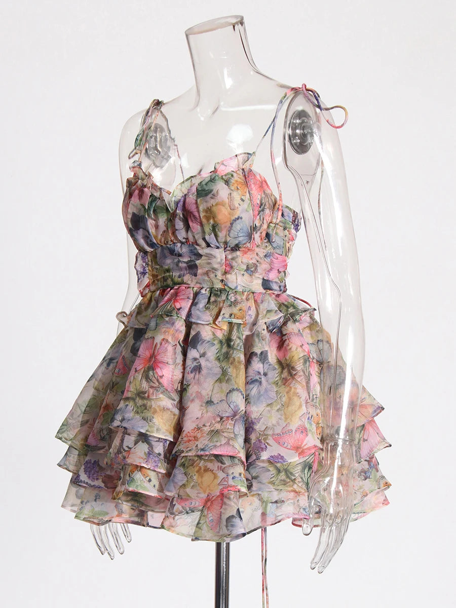 Zalia Atelier | Butterfly Print Mini Dress | Selkie Dupe