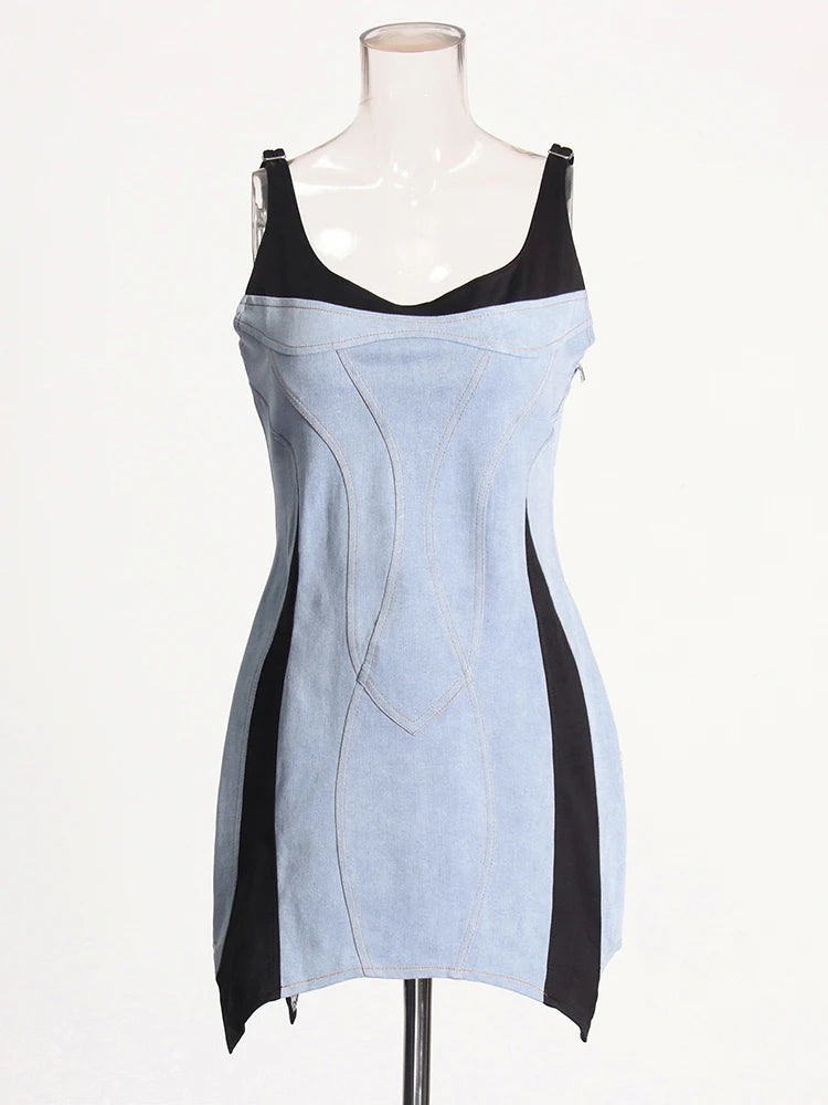 Zalia Atelier | Mini Dress Patchwork Mugler Dupe