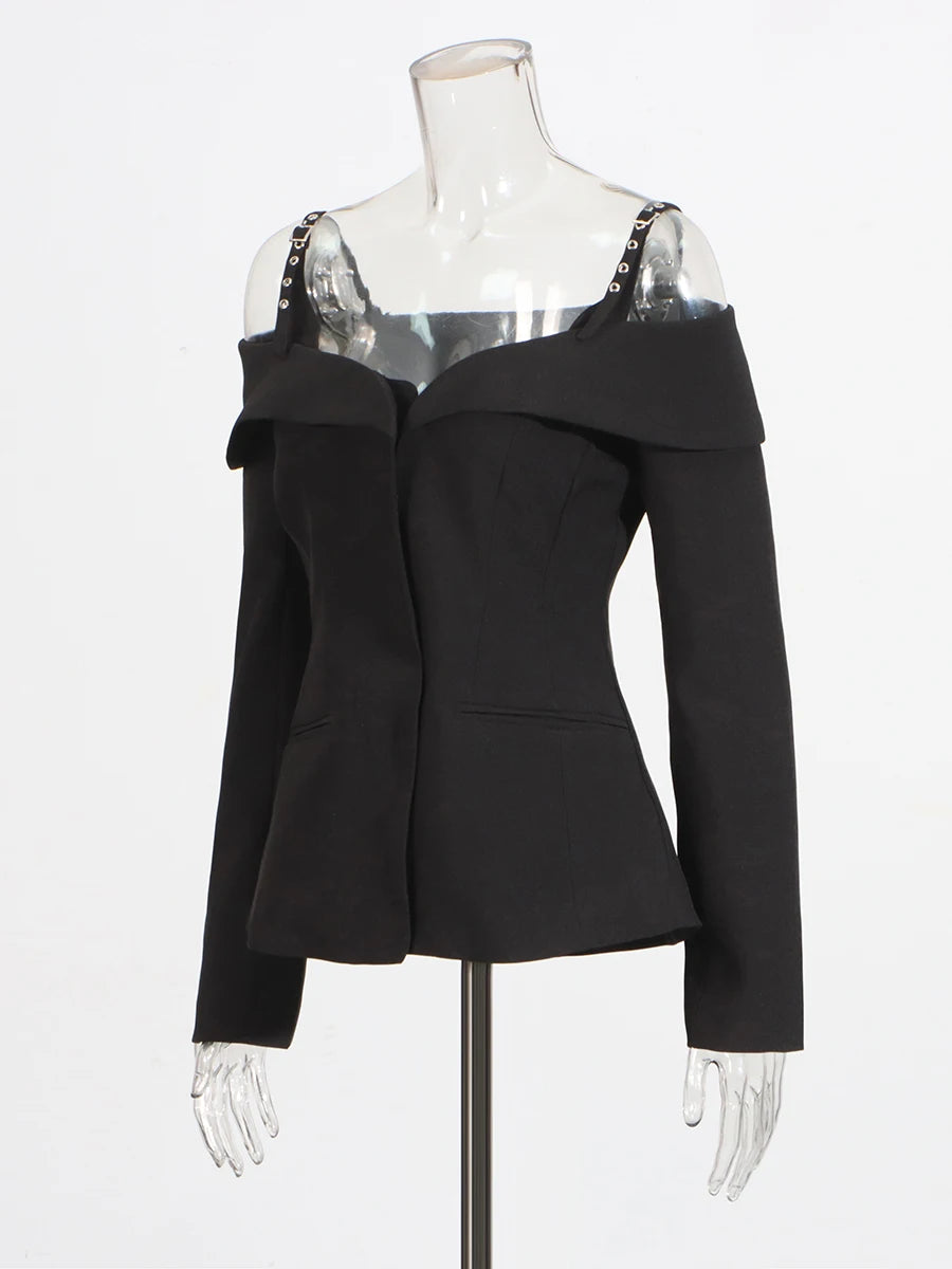 Zalia Atelier | Off Shoulder Jacket