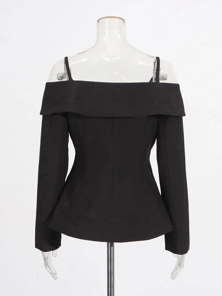 Zalia Atelier | Off Shoulder Jacket | Back