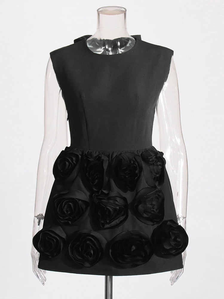 Zalia Atelier | Open Back Appliques Dress